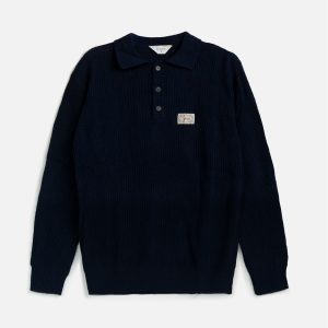 Polo in Lana Mark - Blu